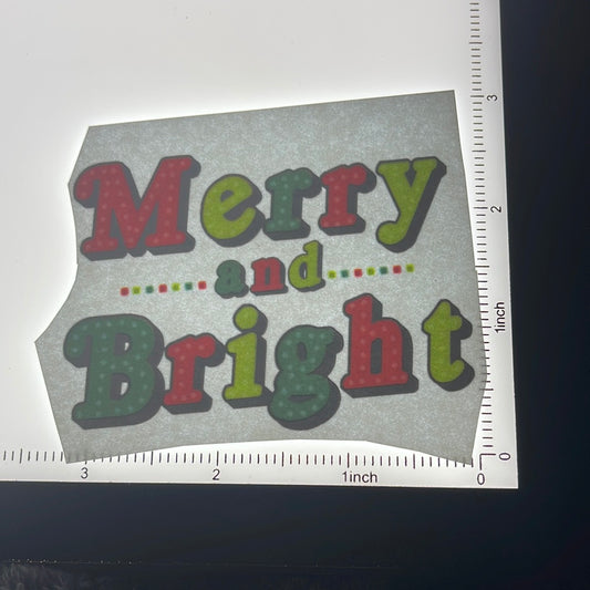 Merry and bright - Screen Print - 2 for $1