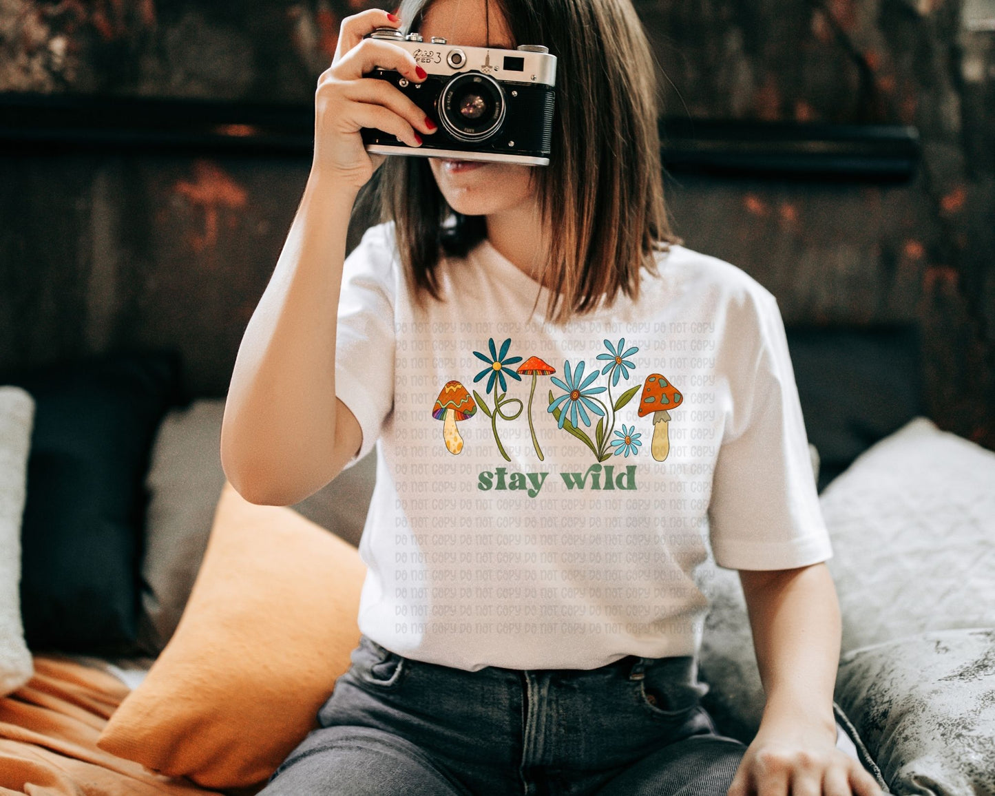Stay Wild flowers and mushrooms - DTF