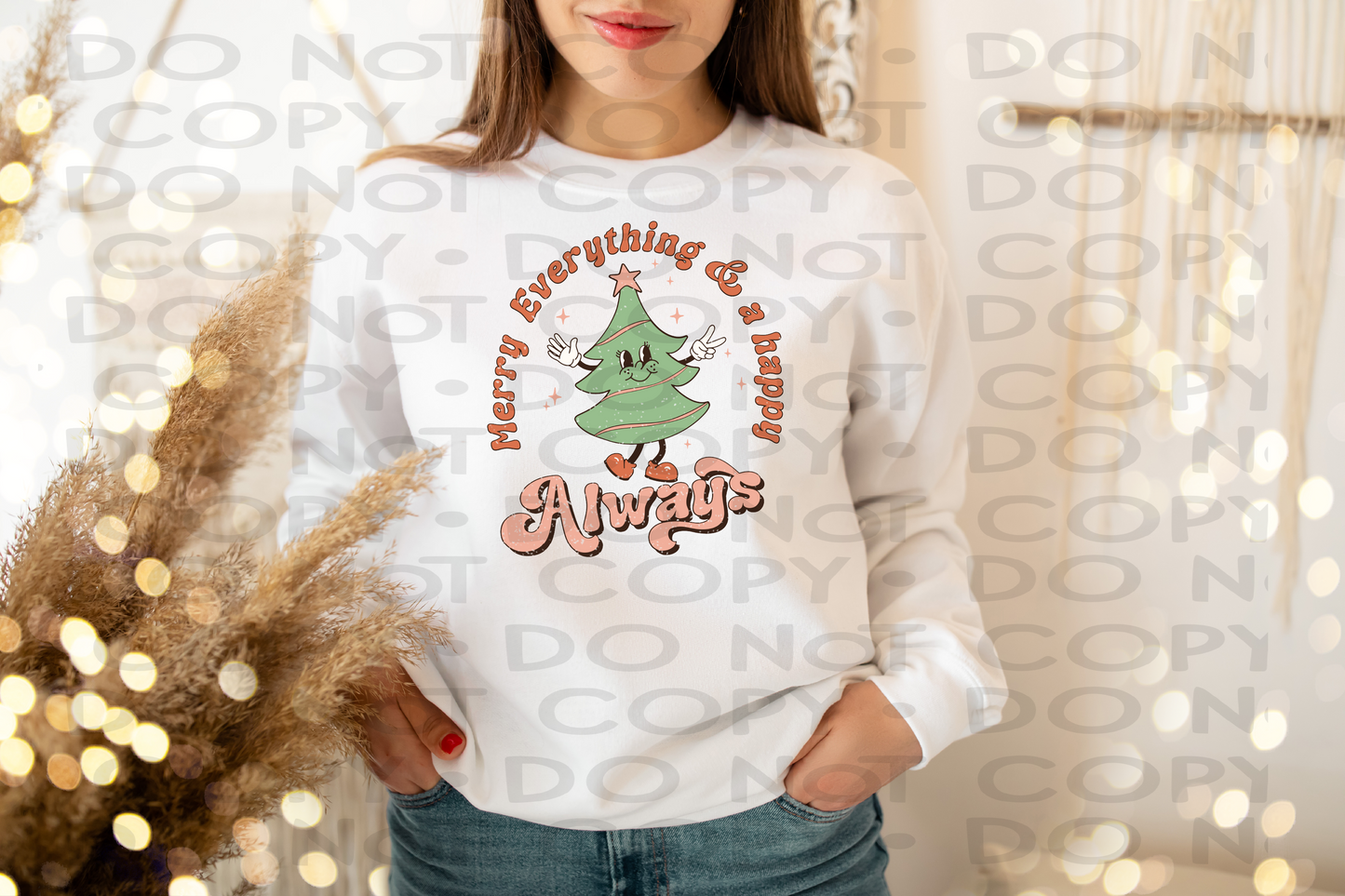 Merry everything little distressed - DTF