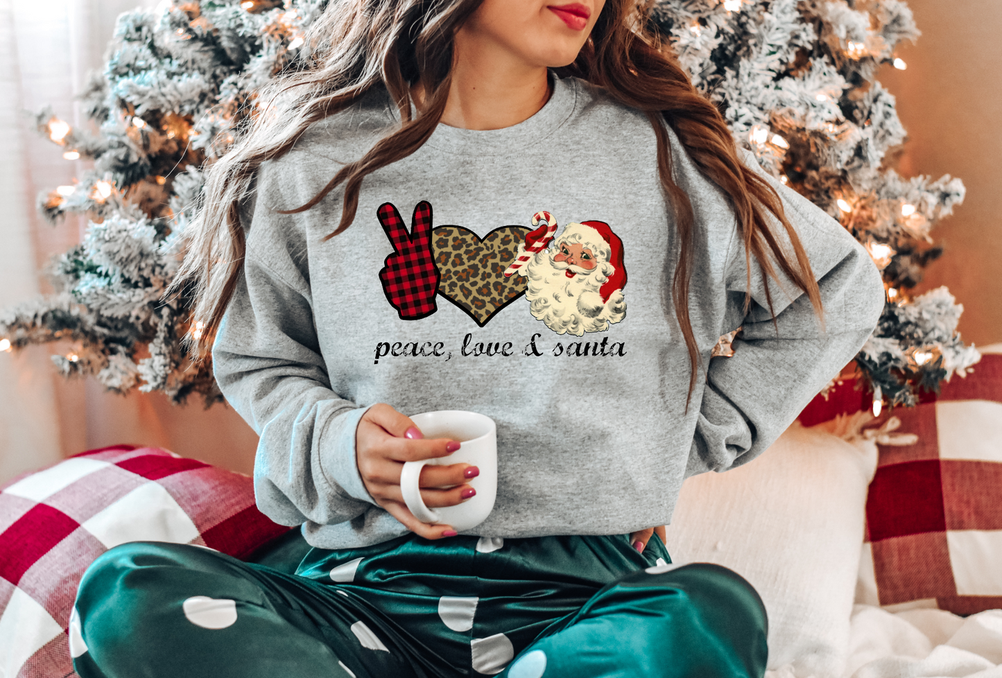Peace Love Santa - Screen Print