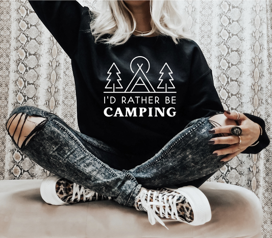 Rather be camping - Screen Print